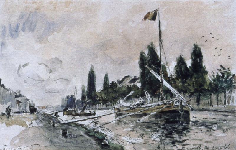 Johann Barthold Jongkind willebroek canal China oil painting art